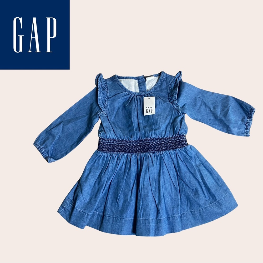 NWT Baby Gap Denim Dress 12-18M